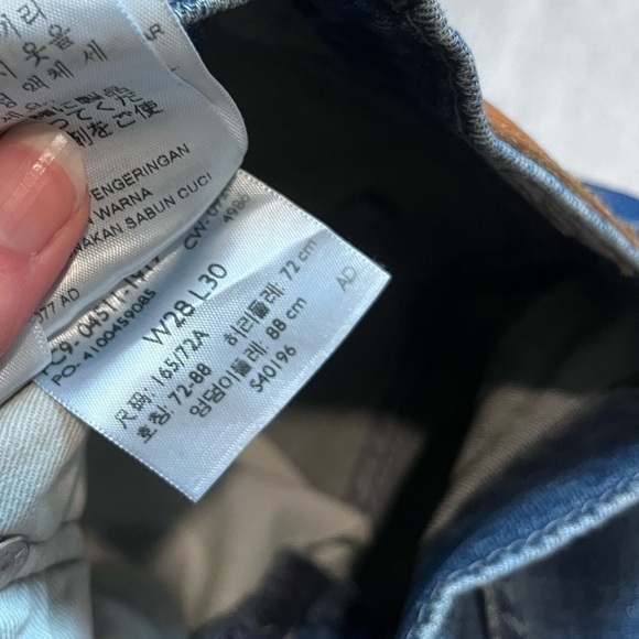 Levis Dark Wash Mens 511 Slim Stretch Size 28X30 - Picture 5 of 7